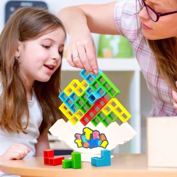 Tetris Balance Stacking Tower - Puzzle Board Game For Kids