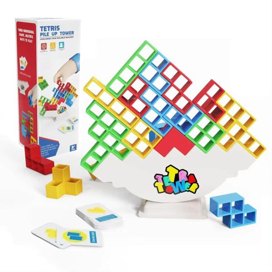 Tetris Balance Stacking Tower - Puzzle Board Game For Kids