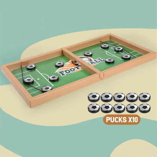 Wooden Sling Puck Game - Football Board Game For Kids & Adults